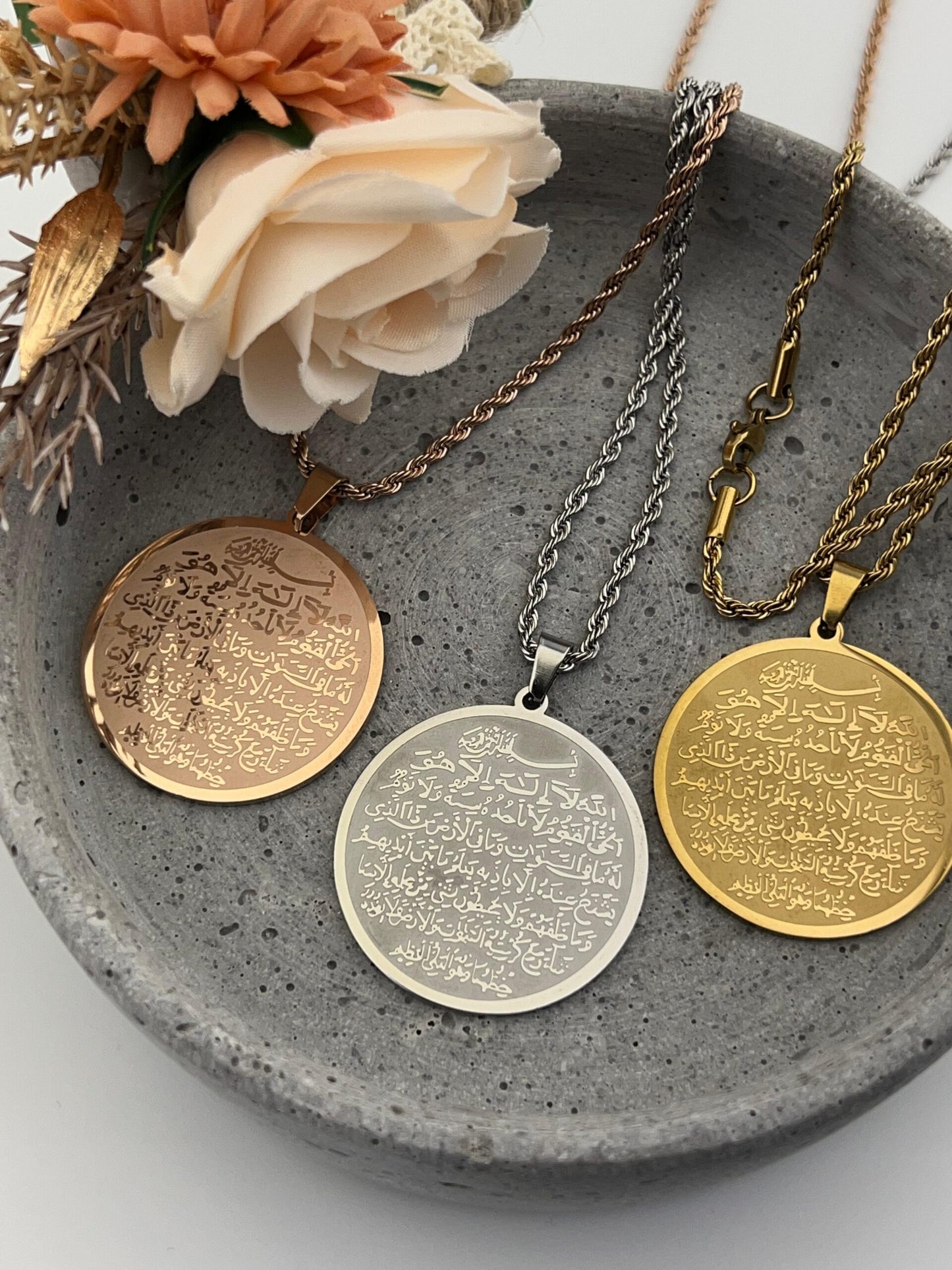 Ayatul kursi halsketting 35mm diameter